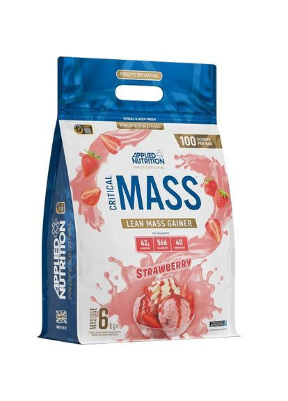 Гейнер Critical Mass Professional 6000 g 40 servings Strawberry (000021450) Applied Nutrition (366424105)