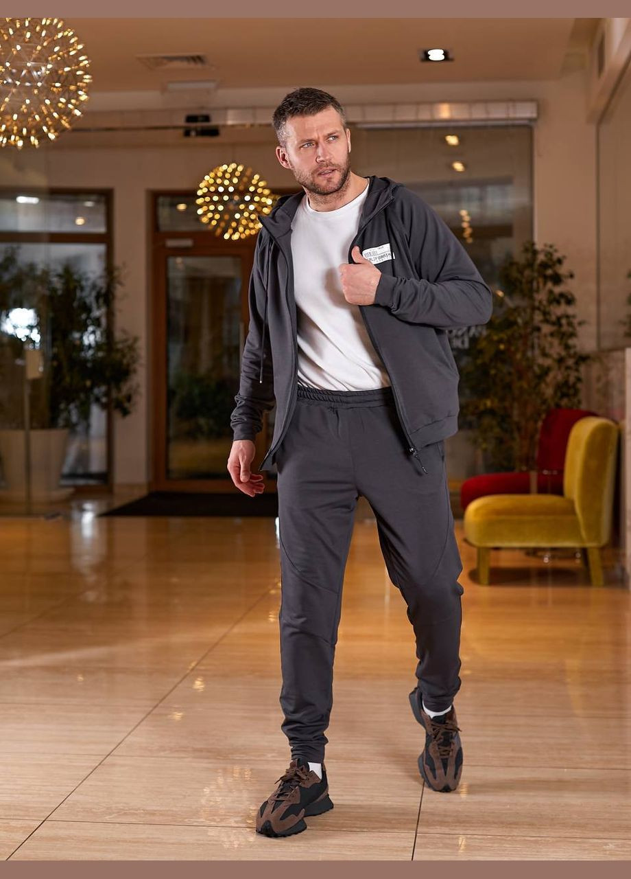 Мужской спортивный костюм цвет черный New Trend (304649667)