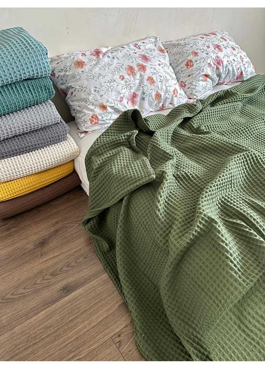 Покривало Greece вафельне бавовняне колір темний ZEINTEX (315346960)