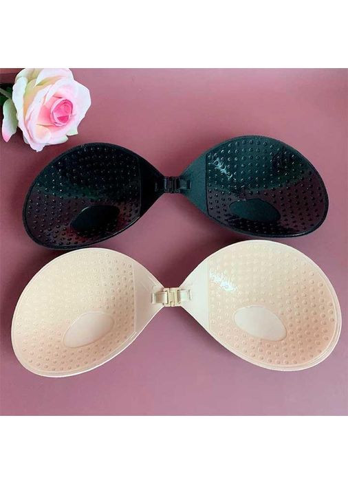 Чорний невидимка самоклеючий бюстгальтер невидимка еротична білизна Fly Bra без кісточок лайкра