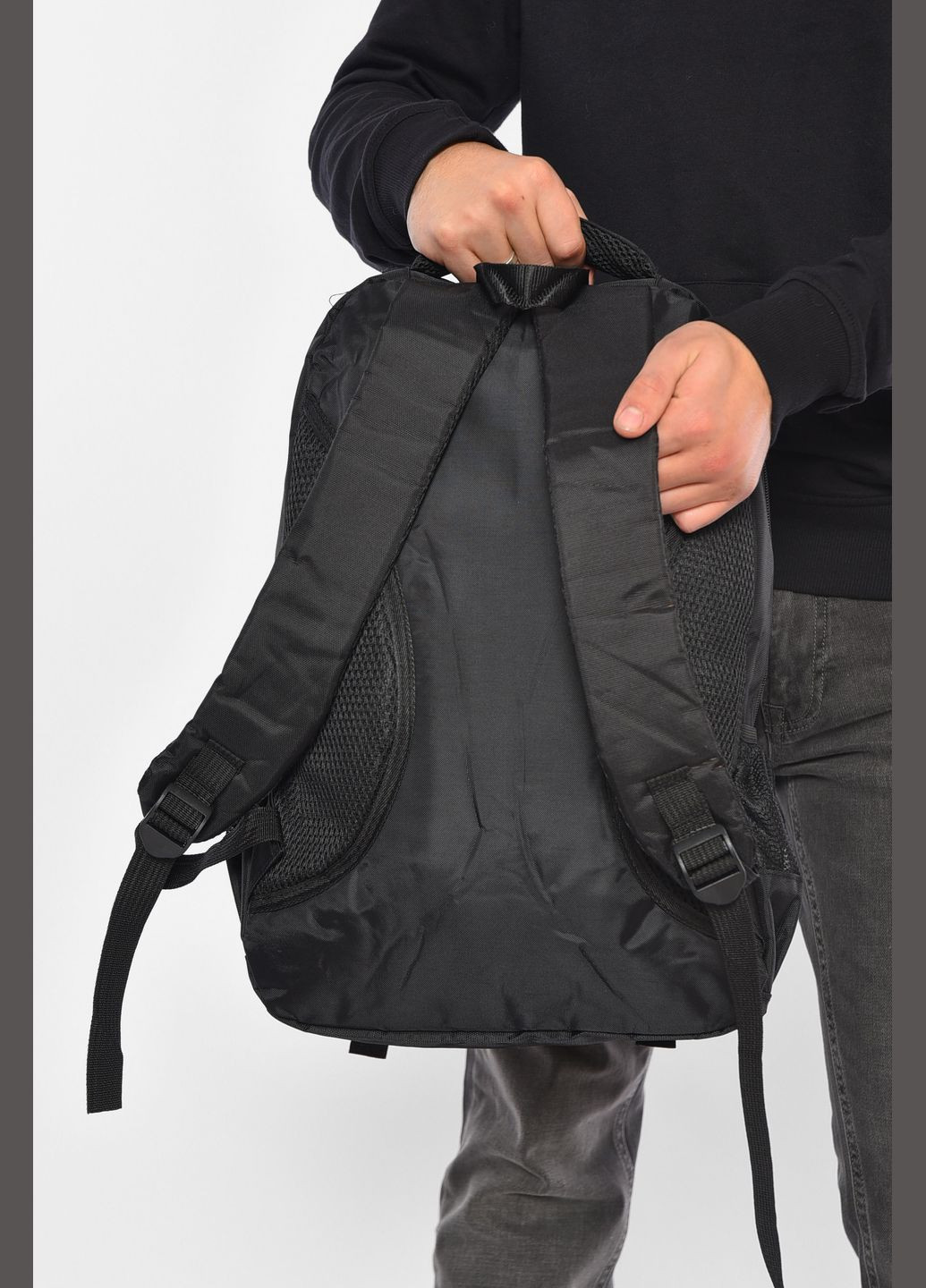 Рюкзак мужской текстильный черного цвета Let's Shop (307470484)