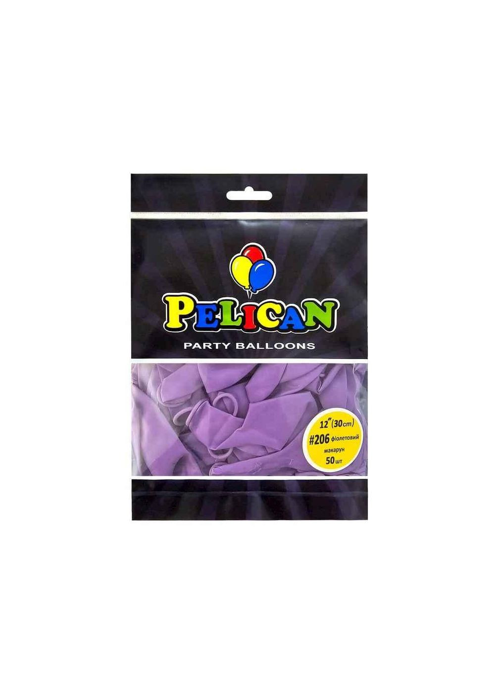 Шарики 12 (30 см) фиолетовый макарон (50шт/уп) #206 ТМ PELICAN (325258575)