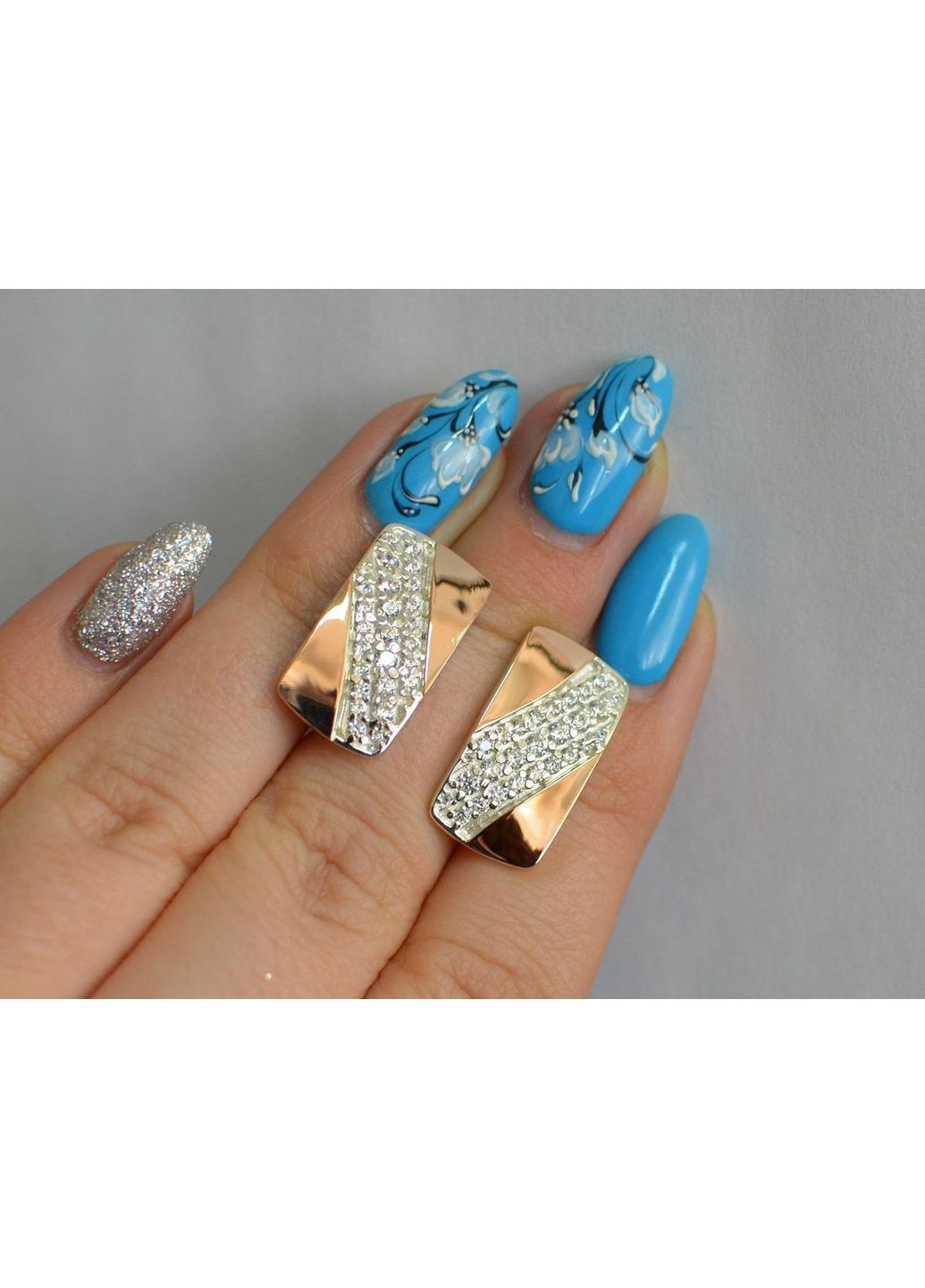 Сережки срібні з золотом Silver Style (367112872)