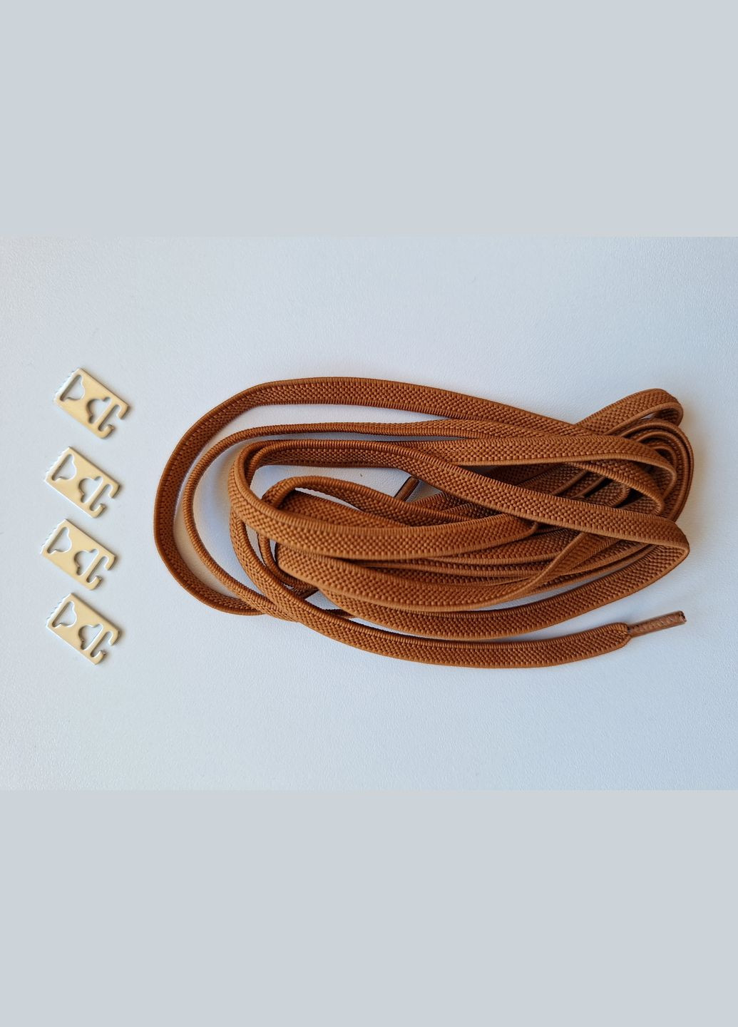 Еластичні плоскі шнурки 6мм із застібками PRC (313438370)