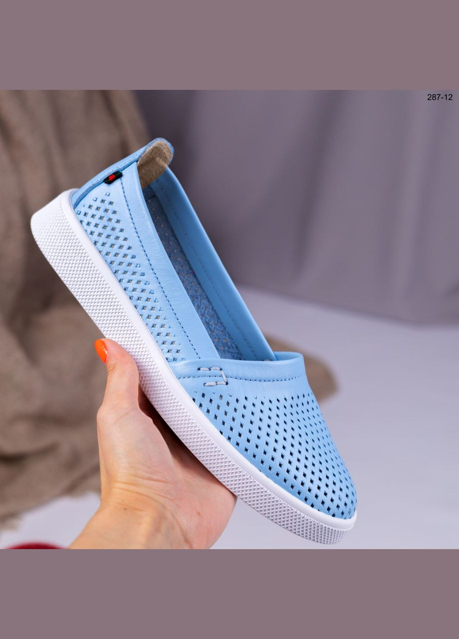 Голубые мокасины Vakko