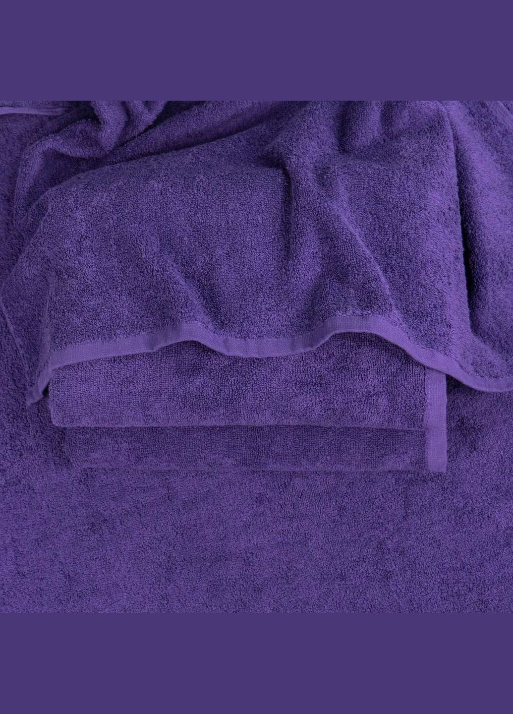 GM Textile набір махрових рушників 2шт 50х90см, 70х140см 400г/м2 (фіолетовий) фіолетовий виробництво -