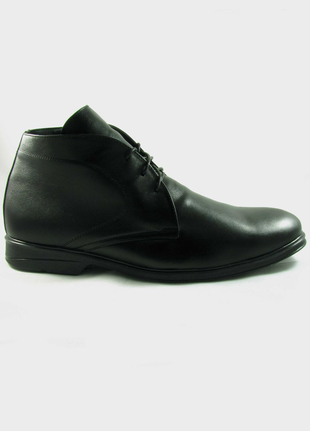 Черные осенние мужские кожанные классические ботинки черные (933) Lider Club