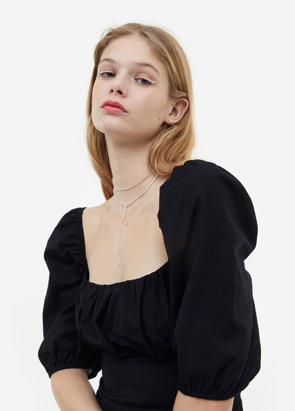 Черное повседневный платье H&M однотонное