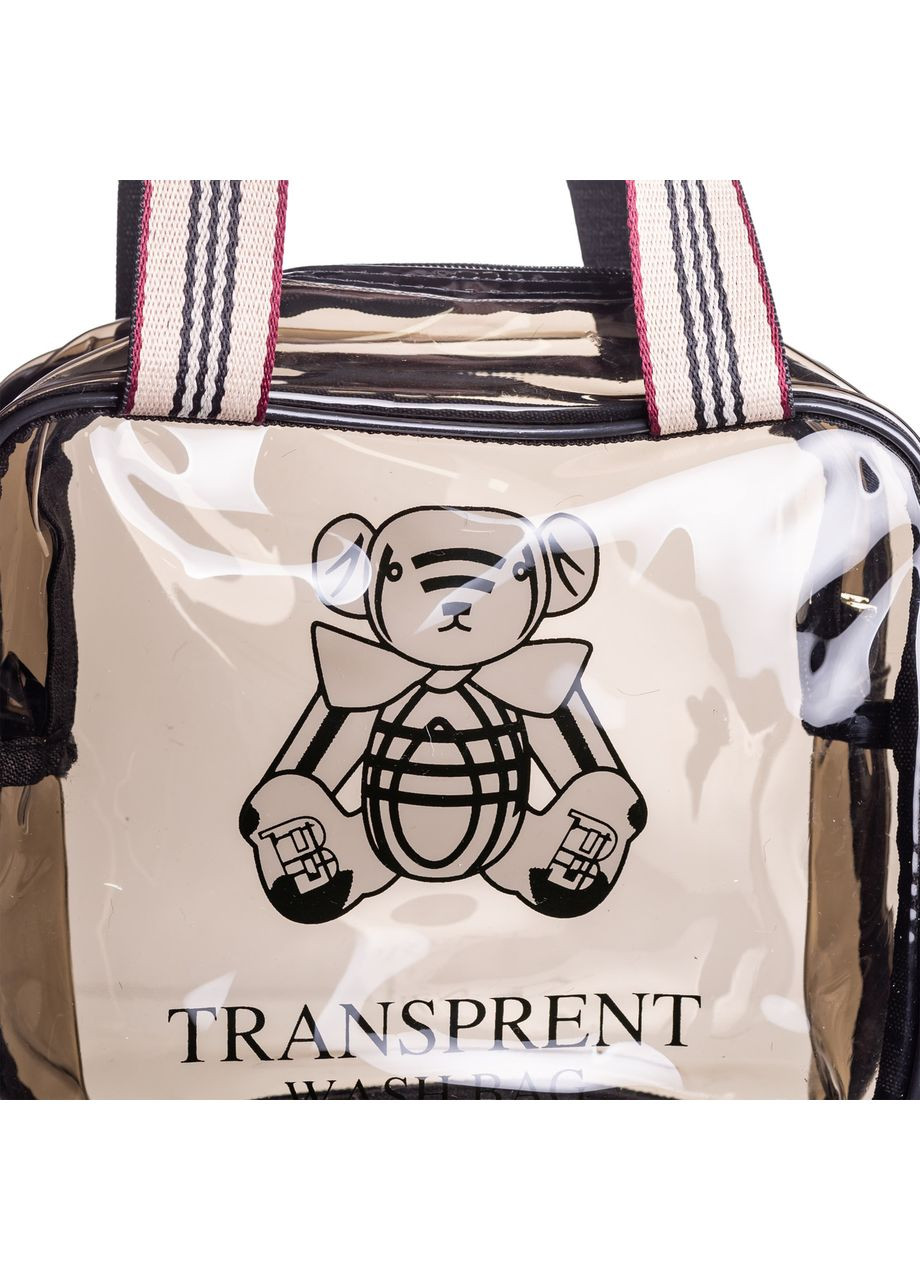 Прозора жіноча косметичка для дому 22×9×17 (см) дорожня косметичка в сумку для косметики, макіяжу, ліків, пензлів HP-16-4K Yiwu (370707155)