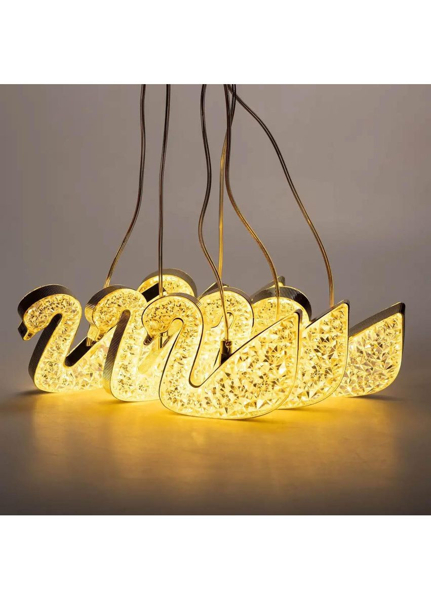 Гирлянда штора с фигурками Сваровски 3 метра 6 ламп теплый желтый свет 6L3MSWA Garlando (370802226)