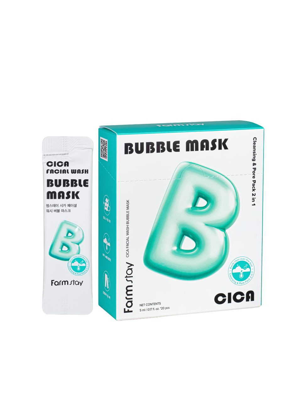 Маска для обличчя бульбашкова з центеллою 5 мл FarmStay (324211153)