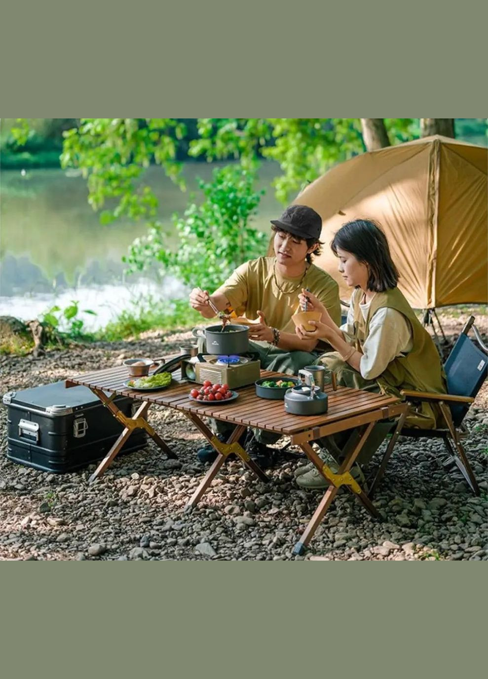 Набір посуду CNK2450CF010 2 каструлі, сковорідка Grey Naturehike (342322995)