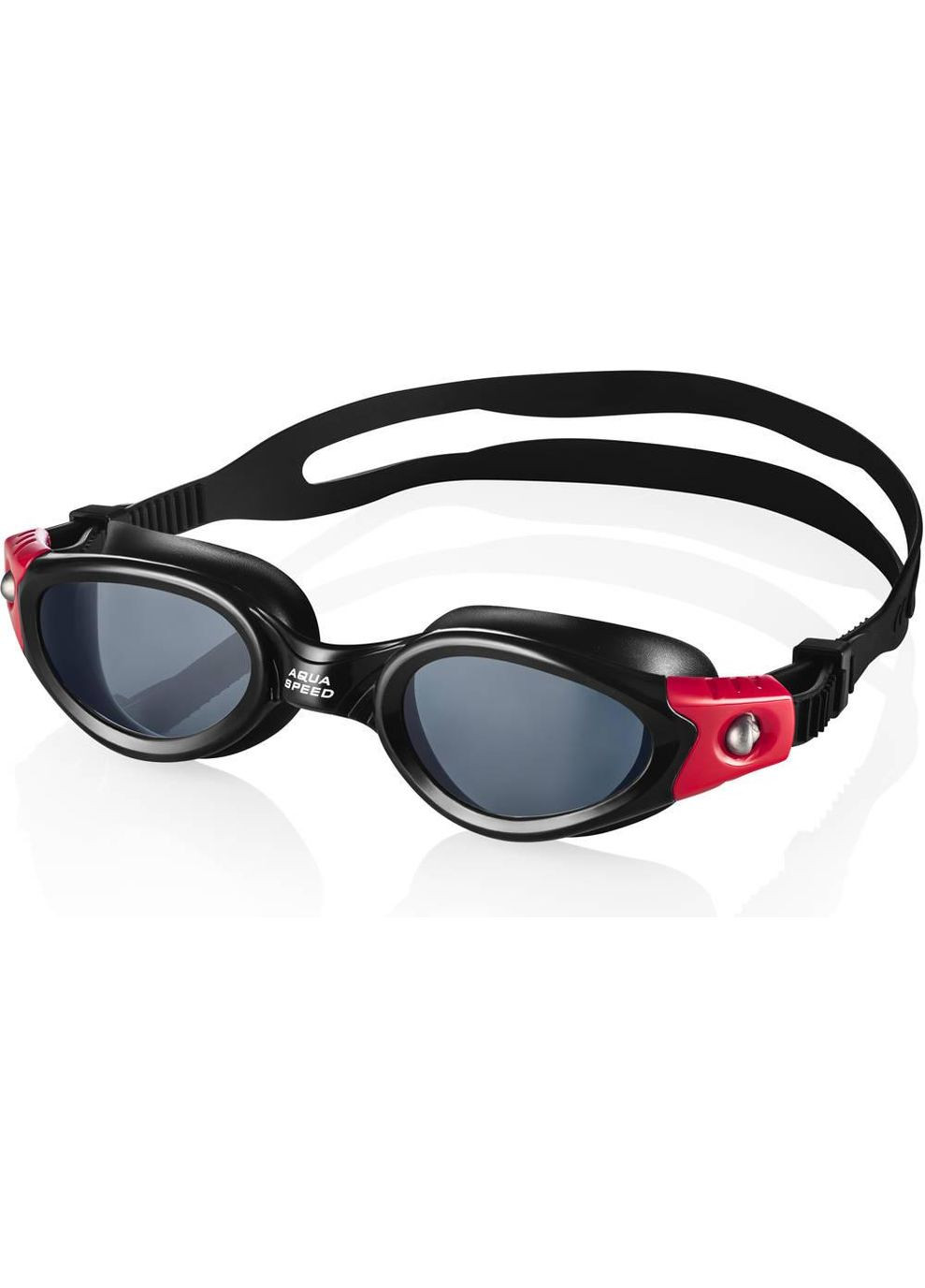 Очки для плавания PACIFIC 6140 черный, красный Уни OSFM Aqua Speed (301650562)