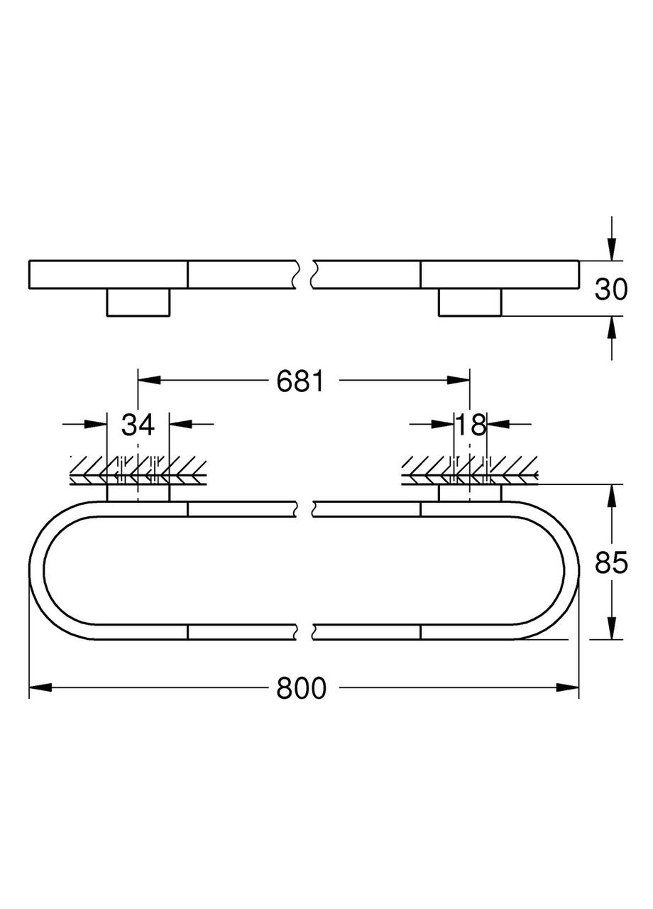 Тримач для рушників Selection (41058000) Grohe (369933390)