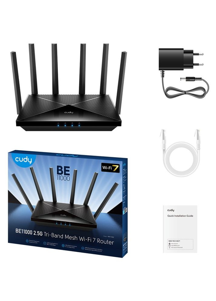 Маршрутизатор WR6500, BE6500 2.5G Wi-Fi 7 Router Cudy (360394616)