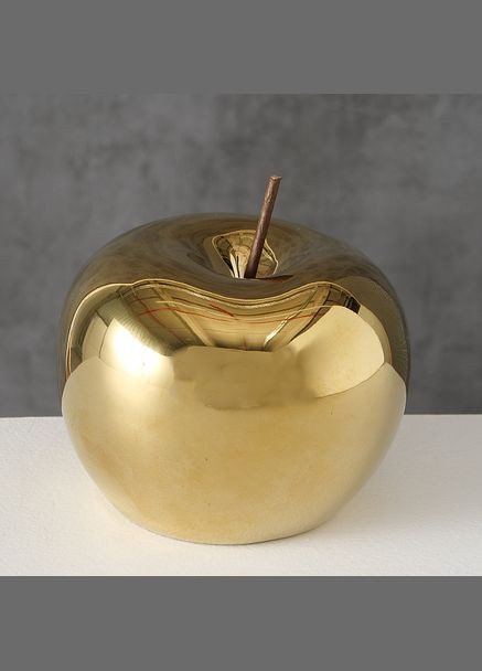 Декоративне яблуко золото кераміка h11см (2004603) Гранд Презент (283039065)