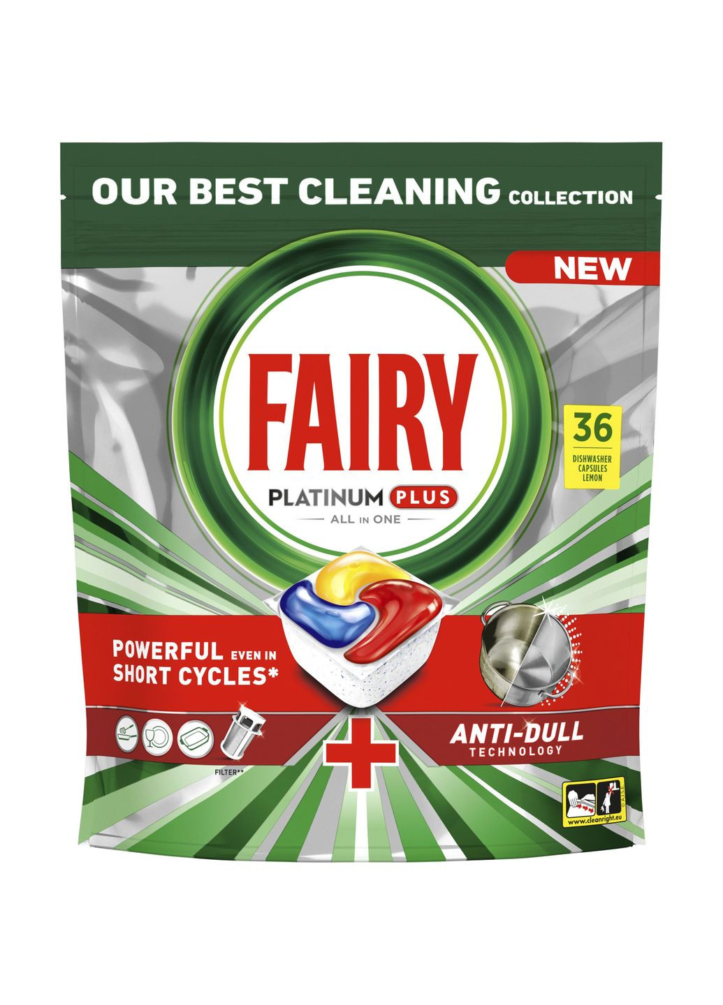 Капсулы для посудомоечных машин Platinum Plus Все-в-1, 36 шт. Fairy 8700216236232 (332943629)