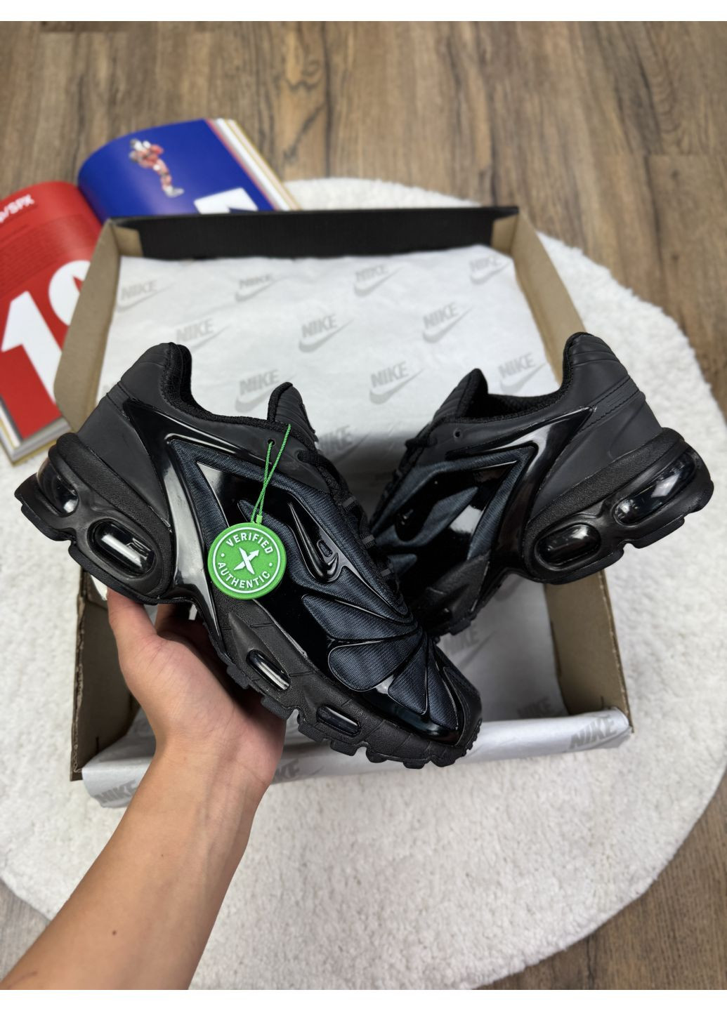Чорні Осінні кросівки чоловічі nike skepta x air max tailwind 5 black найк скепта аір макс теілвінд No Brand