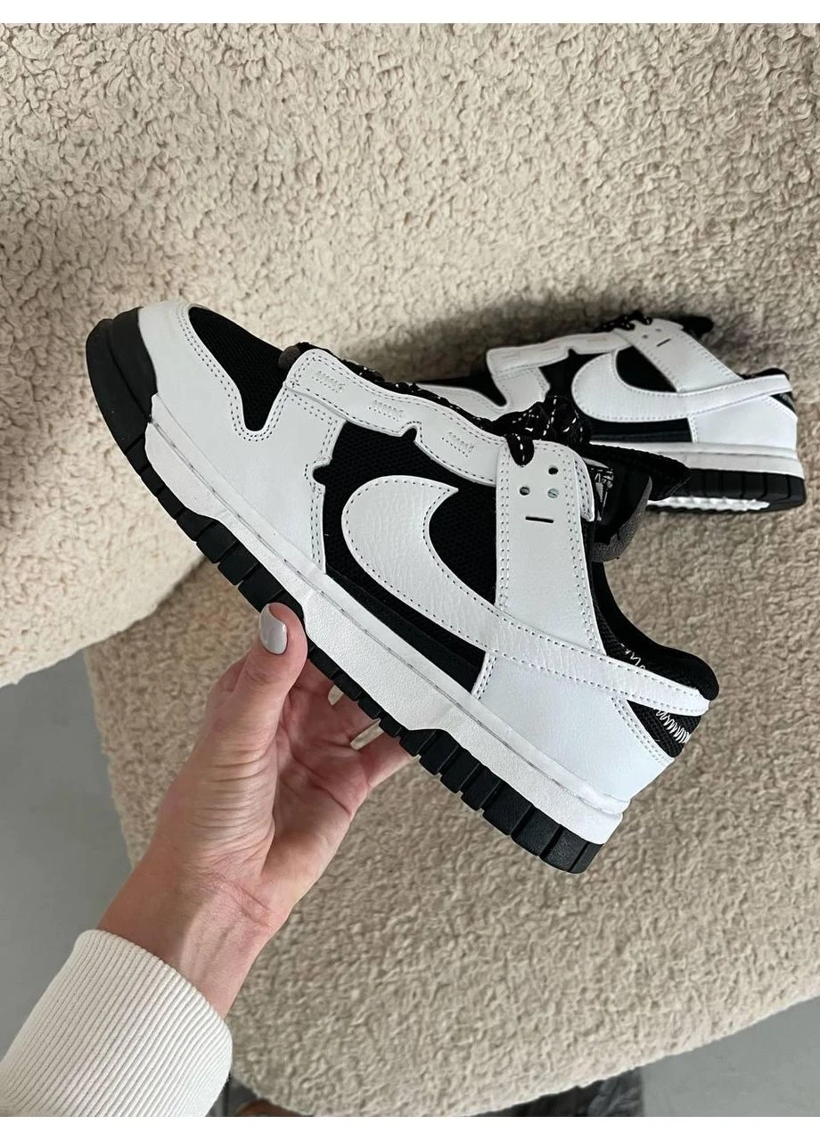 Білі літні кросівки nike dunk air low black white найк данк No Brand