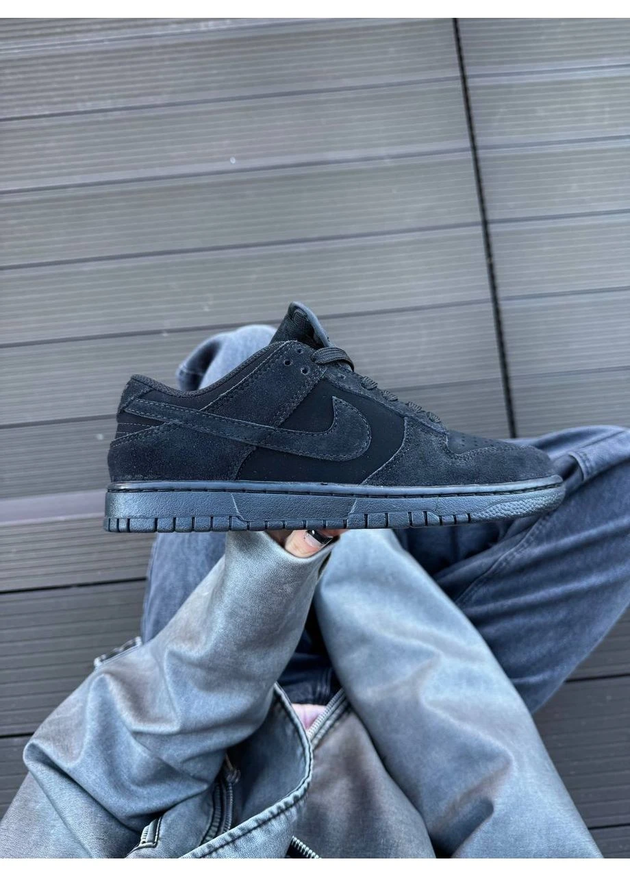 Чорні кросівки чоловічі nike sb dunk total black найк сб данк чорні демісезон No Brand