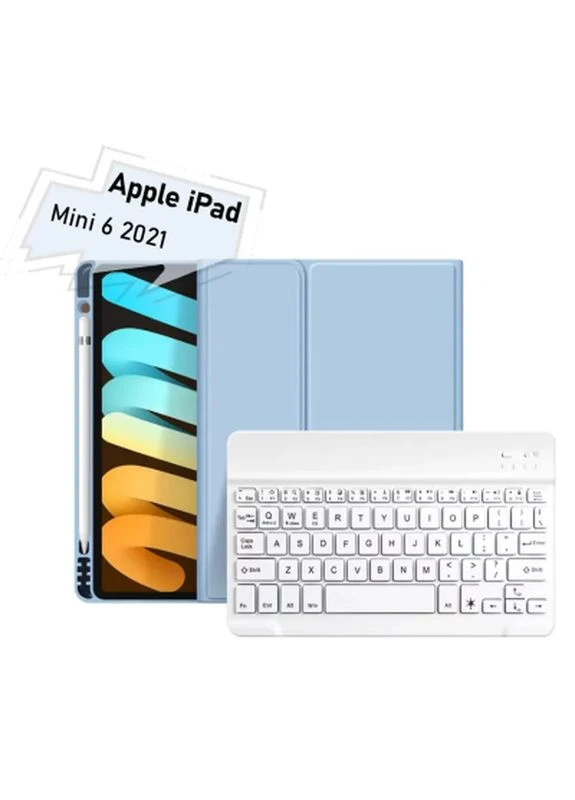Чохол до планшета with keyboard Apple iPad Mini 6 2021 Light Blue (712989) BeCover (399332919)
