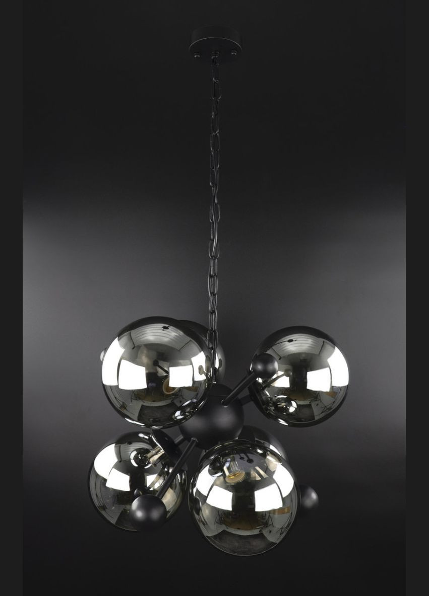 Люстра подвесная LOFT на 6 лампочек 25788 Черный 50-120х48х48 см. Sunnysky (364495401)