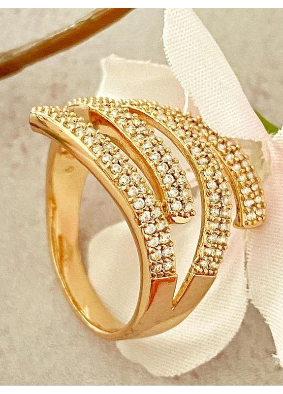 Позолоченное Кольцо р.19, 21. Позолота No Brand (364502946)