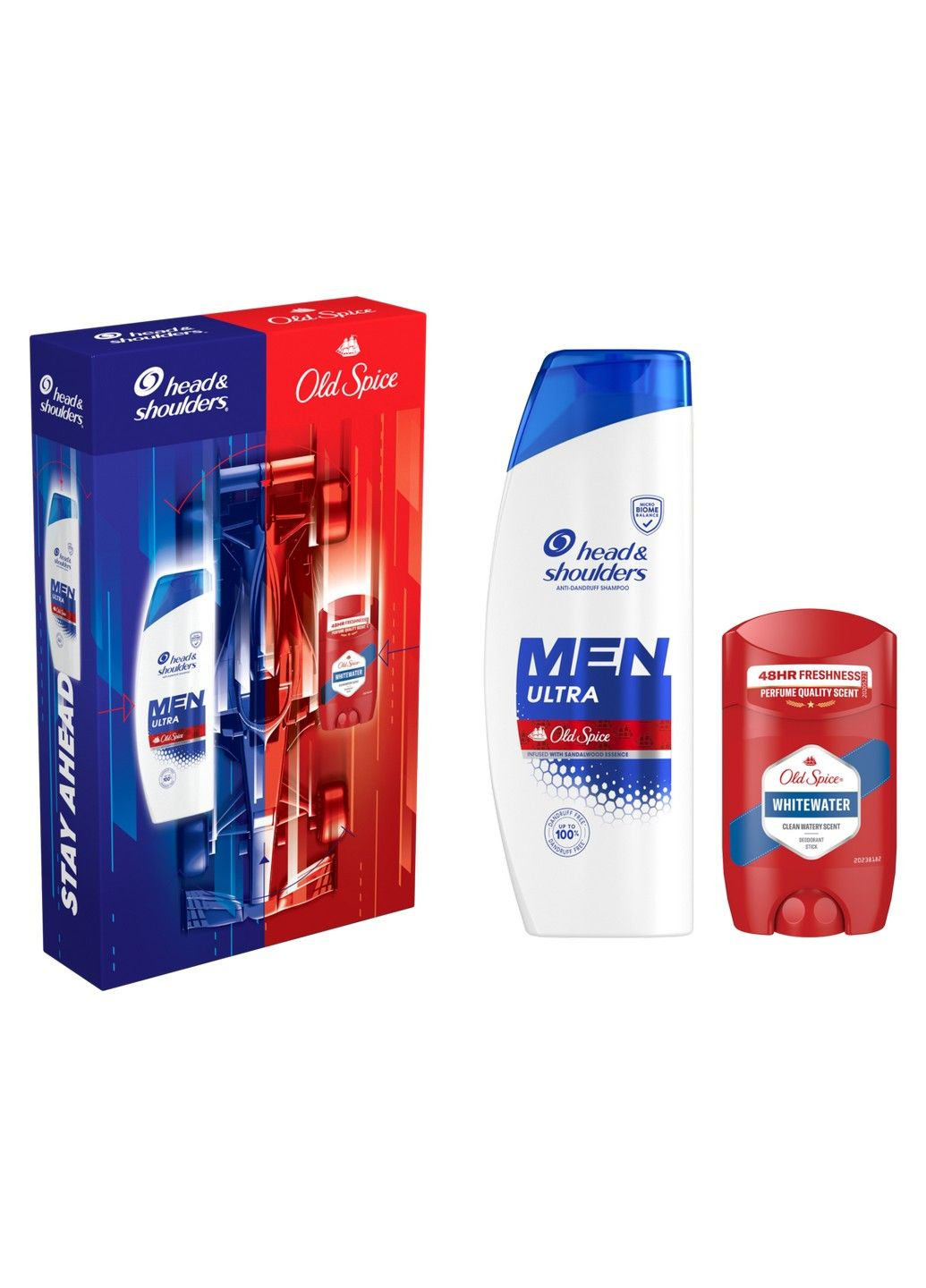 Подарунковий набiр: Шампунь проти лупи Old Spice 330 мл + Твердий дезодорант Old Spice Whitewater 50 мл Head & Shoulders (304485220)