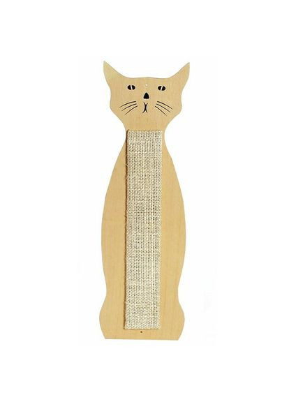 Настінна кігтеточка для кішок у формі кота SCRATCHING SISAL CAT SHAPE 59 x 21 см Коричневий Flamingo (279566161)