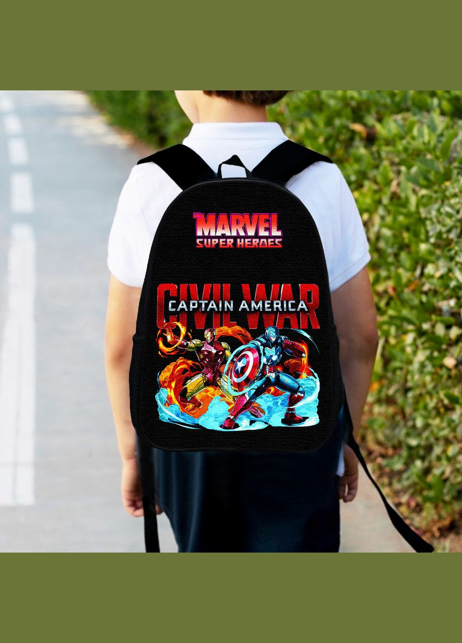 Рюкзак дитячий Марвел 34х27 см, ранець міський супер герой Marvel Comics, для хлопчика (0217) No Brand (325450490)