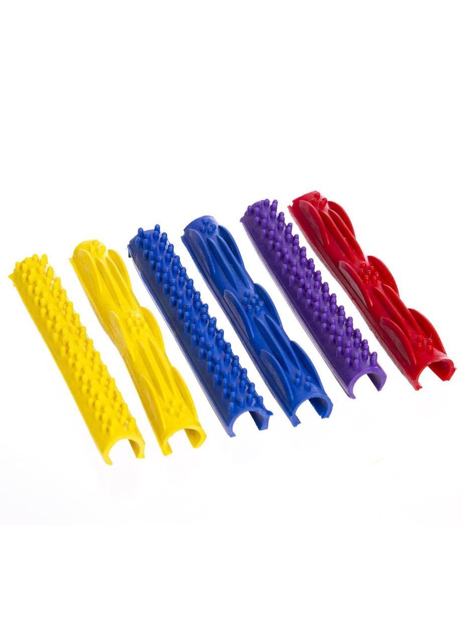 Насадки для гімнастичного обруча рельєфні OG-2 6шт жовтий Sportko (322539476)