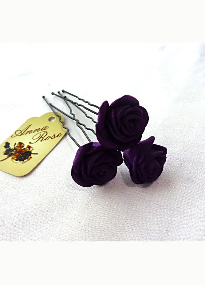 Шпильки для волос с цветами ручной работы "Розочки Фиолетовые" No Brand (349842454)