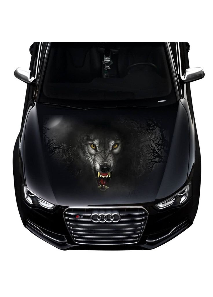 3д наклейка на капот 3D TUNING STUDIO Вовк 2 1500х1200х0.080мм No Brand (362498906)