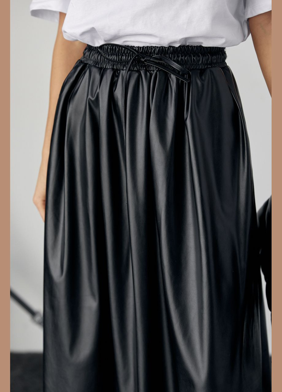 Черная кэжуал однотонная юбка Lurex