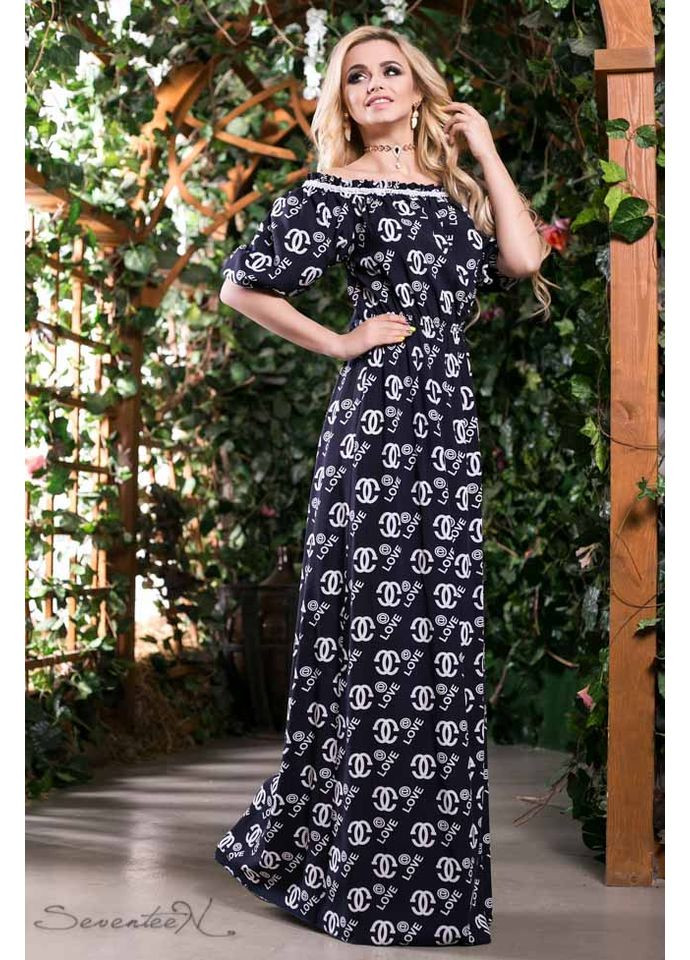 Синее платье 631.1396 Seventeen