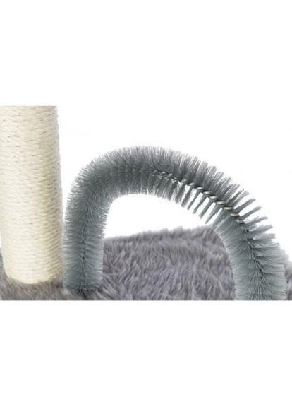 Дряпка Baza для котів, зі щіткою, сизаль/плюш, 41х41х50 см (сірий) Trixie (324625316)