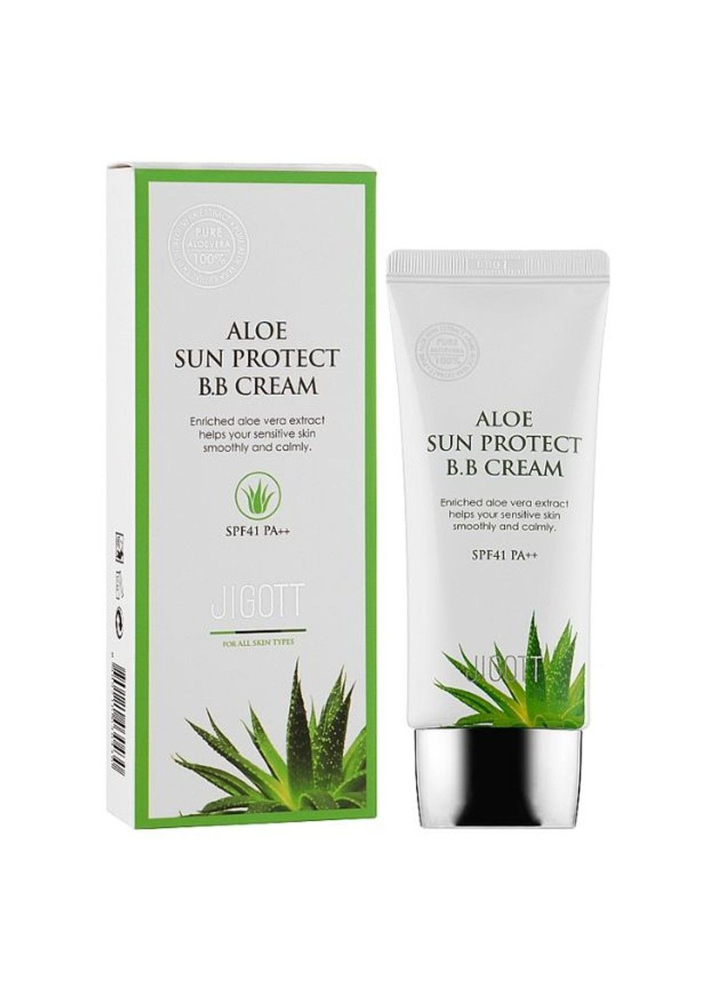 Солнцезащитный BB-крем для лица ALOE SUN PROTECT B.B CREAM SPF41 PA 50ml Jigott (298054425)