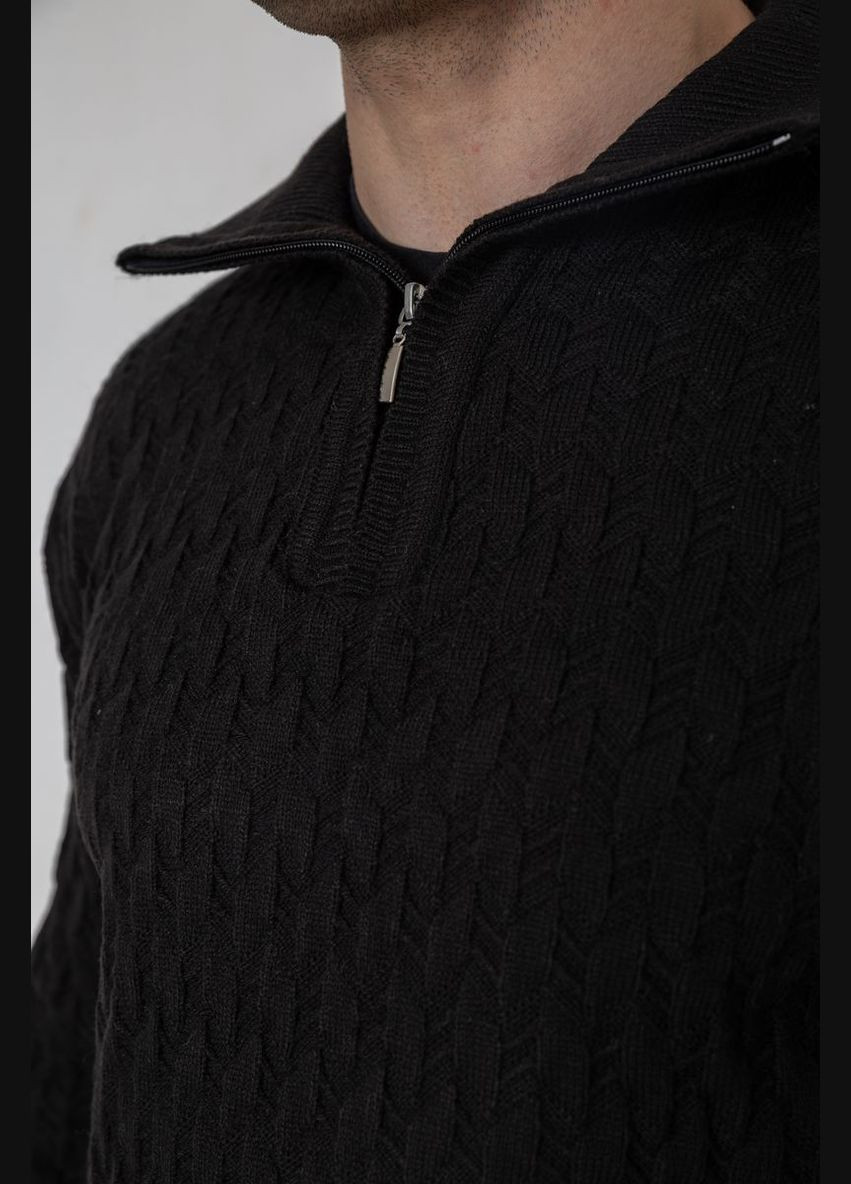 Чорний демісезонний светр чоловічий однотонний Sport Line