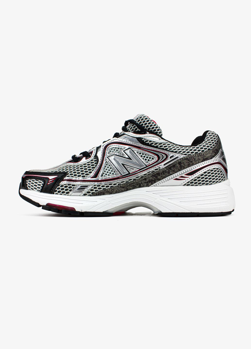 Серые всесезонные кроссовки мужские new balance 1064 gray red silver | нью беланс 1000 серые красные серебряные No Brand