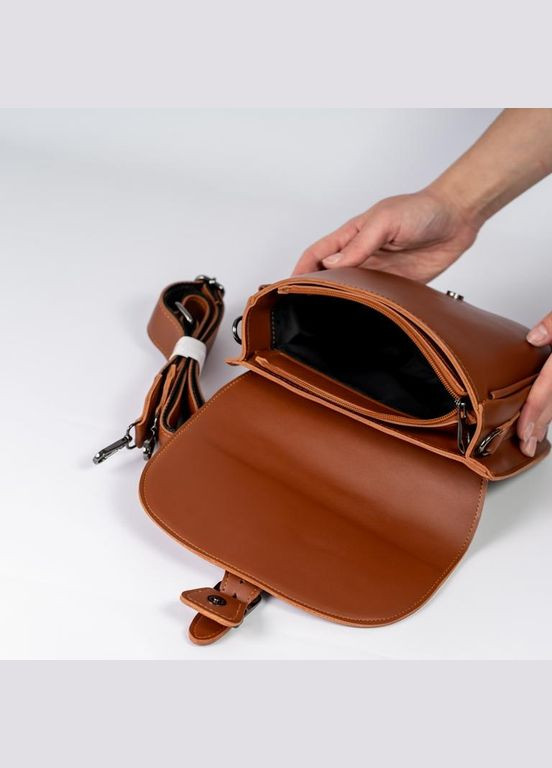 Сумка женская Кросс боди функциональная коричневая из экокожи NIUNIU (340239653)