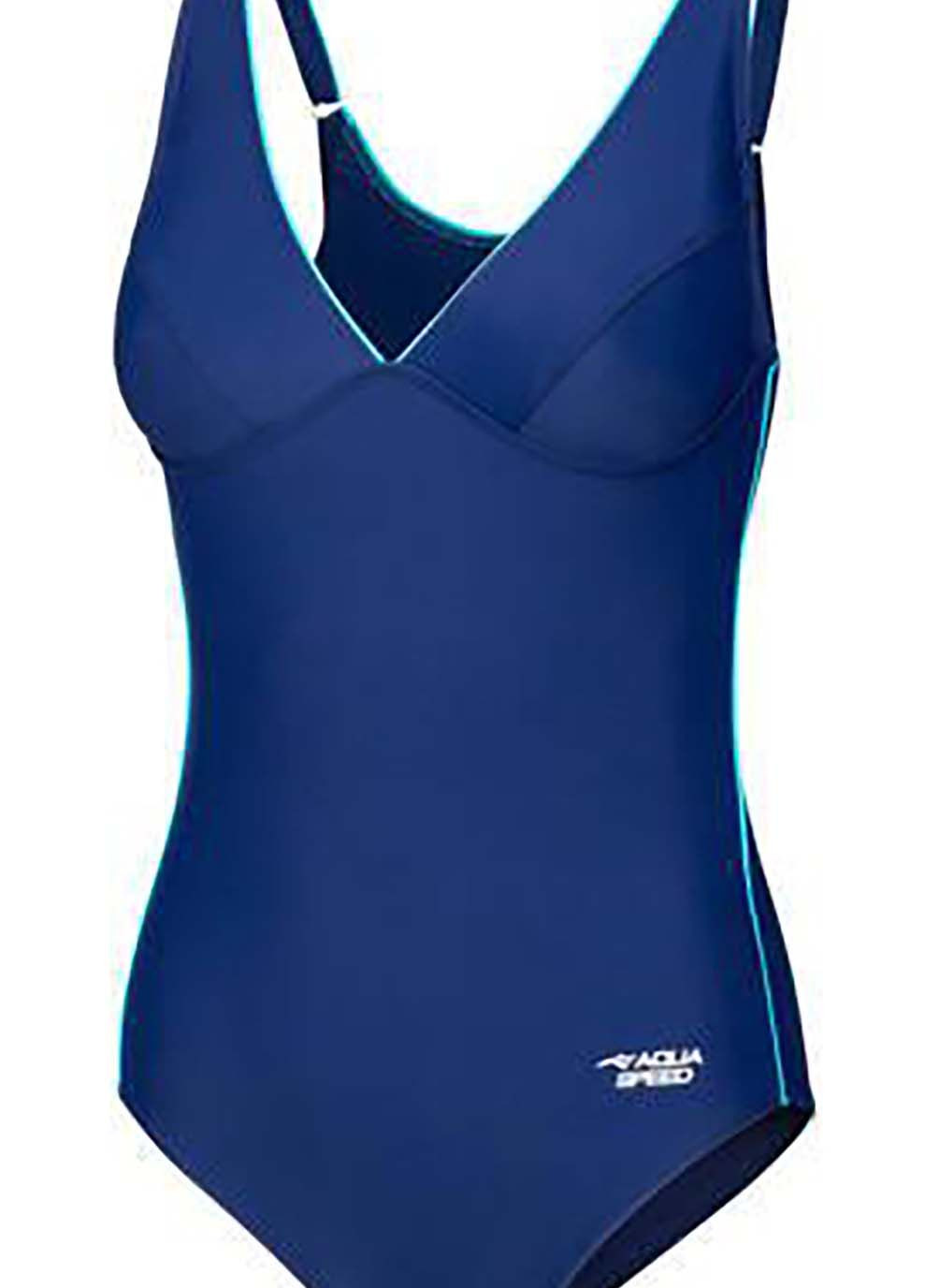 Комбинированный демисезонный купальник закритий для женщин grace синий, бирюзовый Aqua Speed