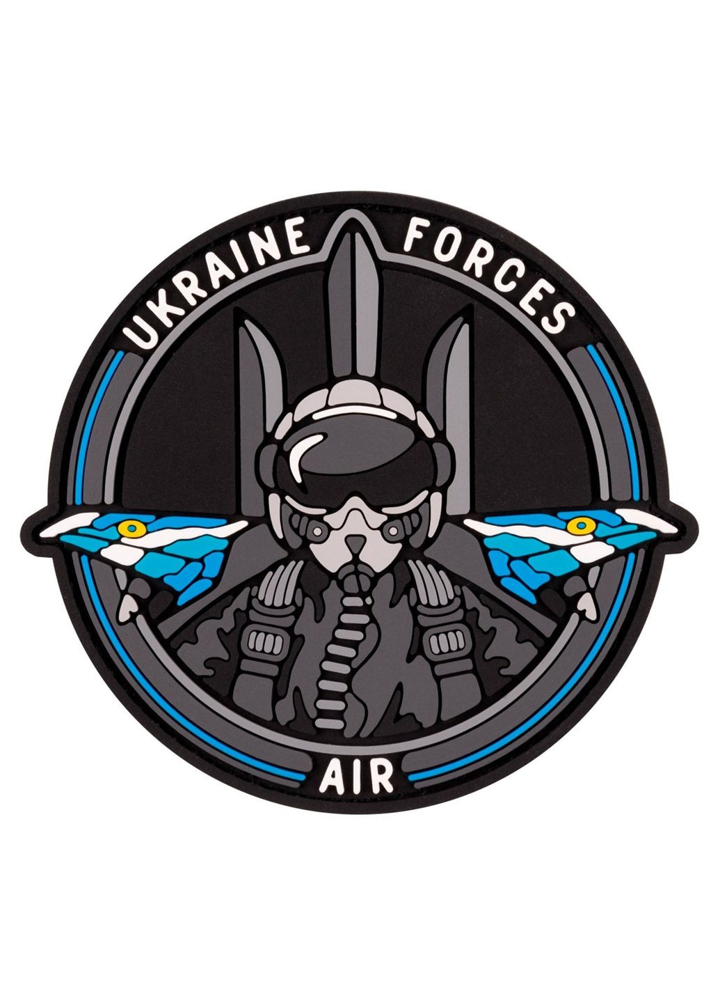 ПВХ Патч "Ukraine Forces AIR" (Повітряні Сили) Кольоровий, Shadow Grey Vik-Tailor (367623944)