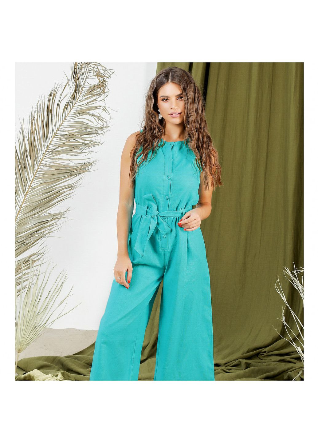 Комбінезон Liton бірюзовий льон