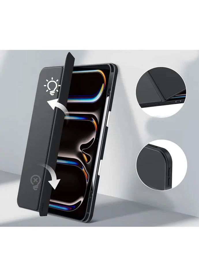 Чохол-книжка Soft Edge TPU з кріпленням Apple Pencil для Apple iPad Pro 13" M4 2024 Black BeCover (360415081)