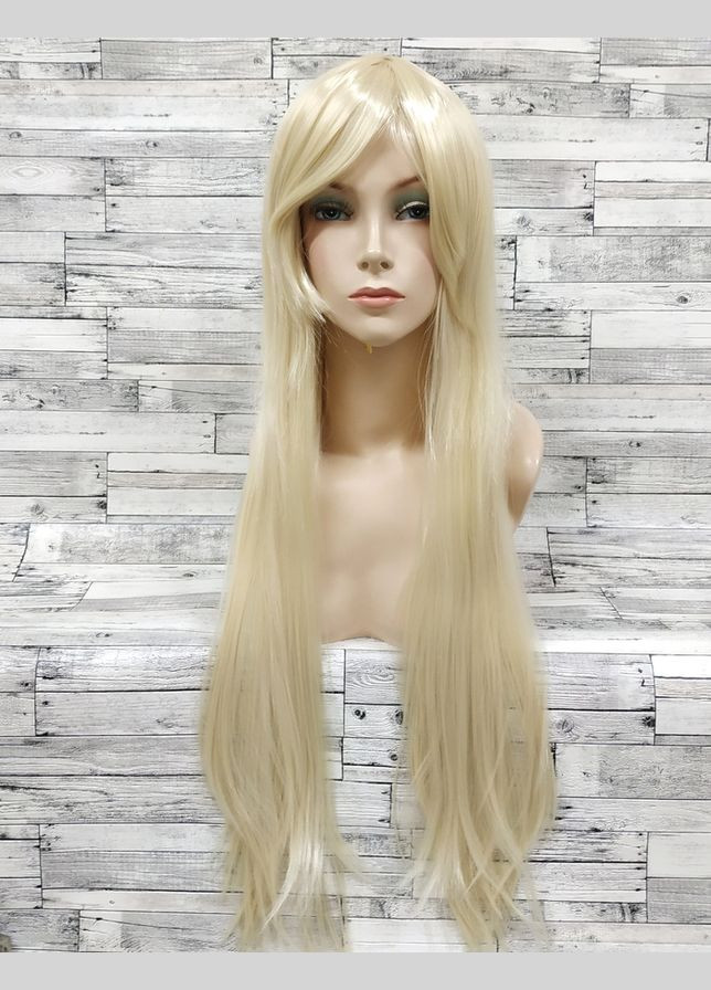Перука блонд пряма довга блондинка з чубчиком 80см жіноча No Brand 3548 (321967448)