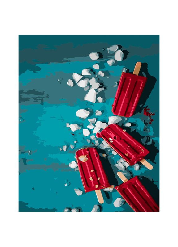 Картина за номерами Преміум Ягідне морозиво розміром 40х50 см (DY391) Strateg (356777532)