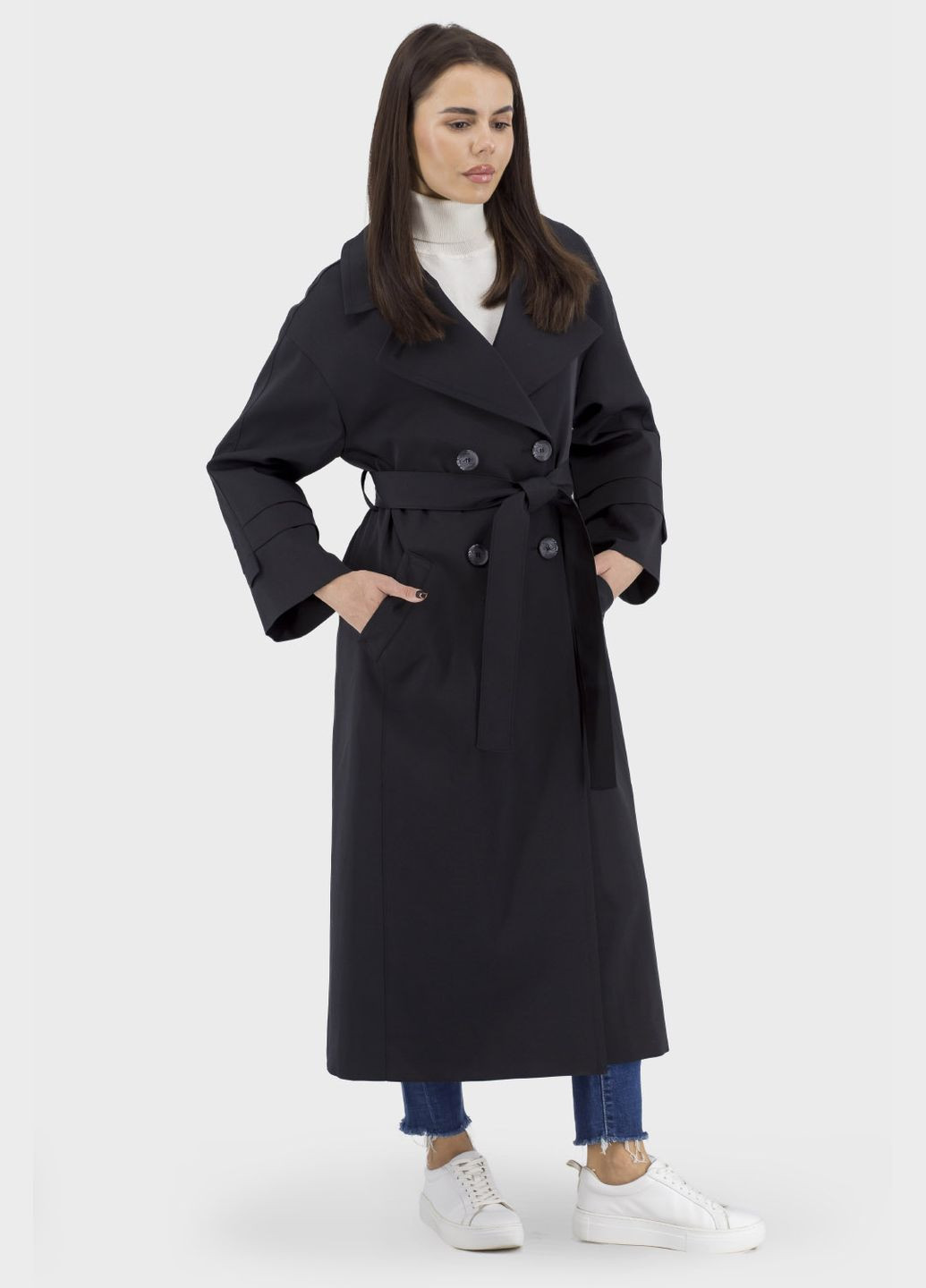 Женский плащ Kent (светлосерый, ), 31719 на пуговицах демисезон (331785619)