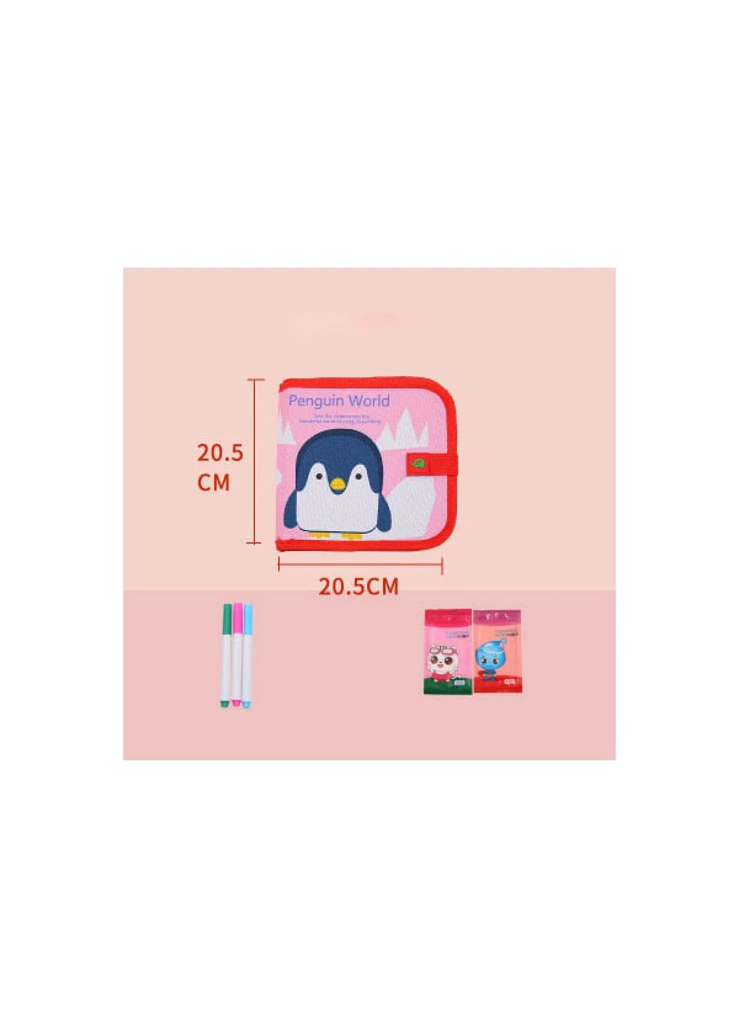 Багаторазовий альбом для малювання із фломастерами – Penguin World Mintex (395316594)
