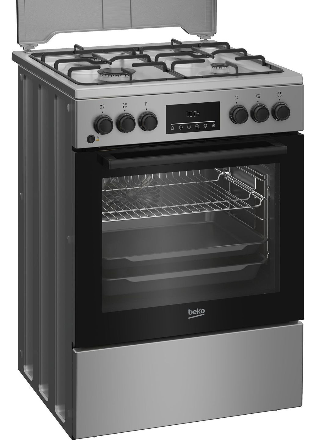 Плита FBM62320SDS комбінована, 72л, 60x60см, дисплей, конвекція, сірий BEKO (361965487)