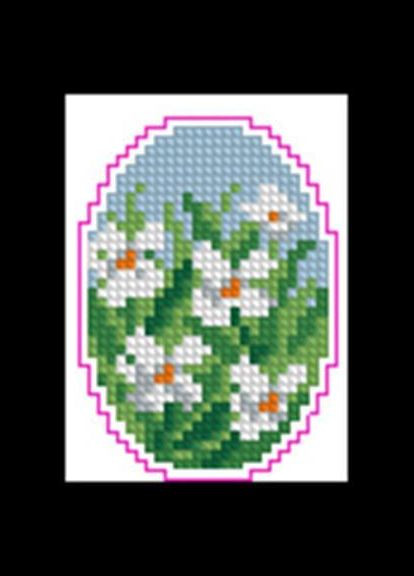 Набор для вышивки крестиком. Размер: 5*7 см. Пасхальная пасхальная яйцо (лето) Лоскуток (315361136)